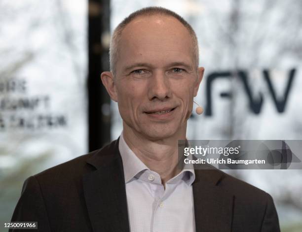 Bernd Loewen, CFO of Kreditanstalt fuer Wiederaufbau , during the annual press conference on March 31, 2023 in Frankfurt, Germany.