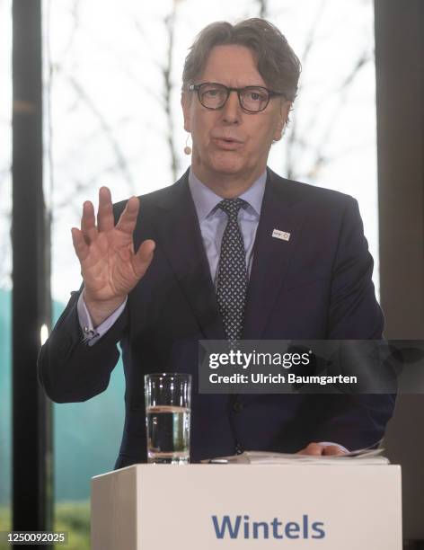 Stefan Wintels, CEO of Kreditanstalt fuer Wiederaufbau , during the annual press conference on March 31, 2023 in Frankfurt, Germany.