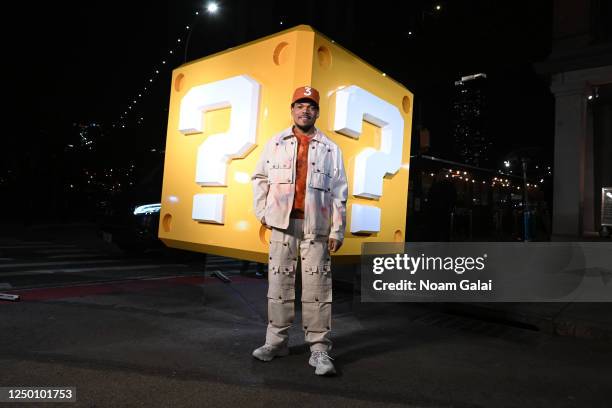 Chance the Rapper attends as Nintendo, Illumination Entertainment, and Universal Pictures presents THE SUPER MARIO BROS. MOVIE Shake Shack Kickoff...