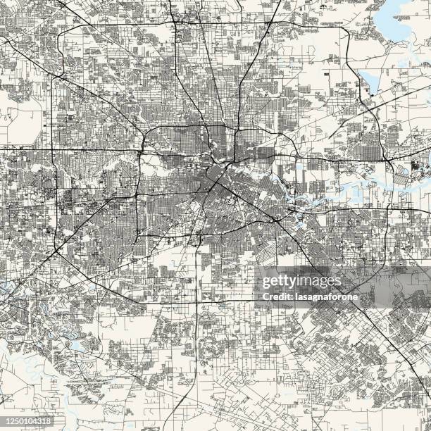 Houston Texas Vector Map High-Res Vector Graphic