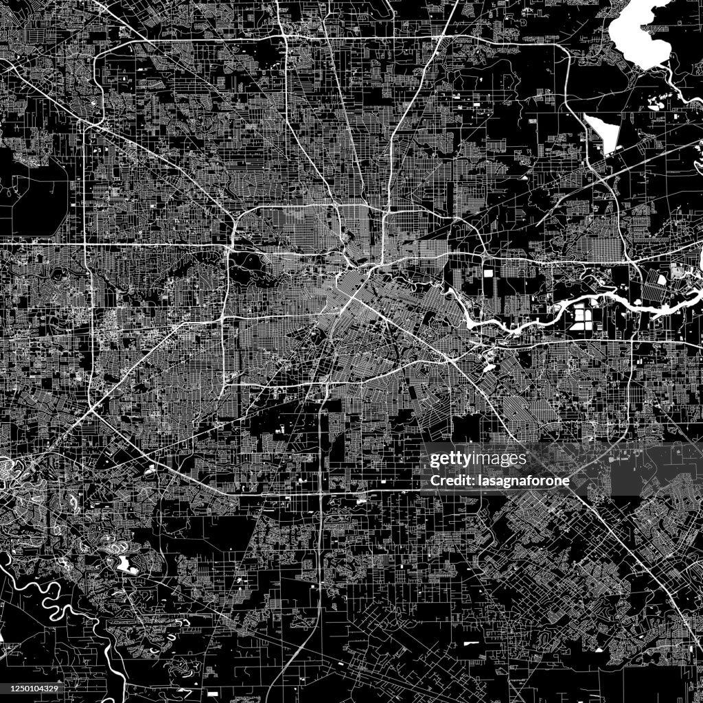 Houston, Texas Vector Map