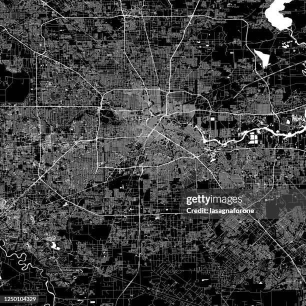 houston, texas vector map - houston stock illustrations