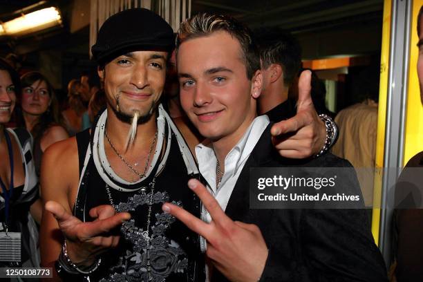 Finale / Aftershow Party Staffel 4 / 2007 - DSDS Gewinner Mark Medlock und der zweitplatzierte Martin Stosch.