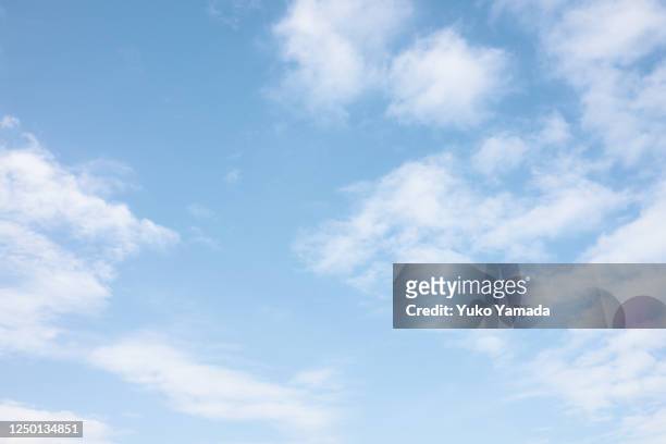 clouds  typologies - morning - blue sky background stock-fotos und bilder