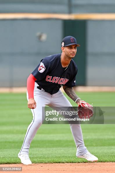Braya Rocchio Brayan Rocchio of the Cleveland Guardians in the field during a minor ...