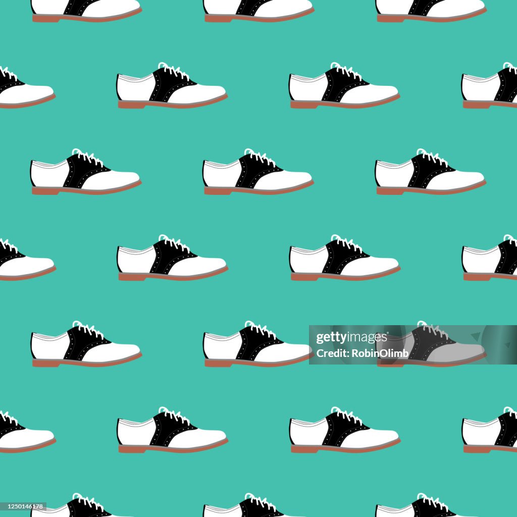 Saddle Shoes Seamless Pattern