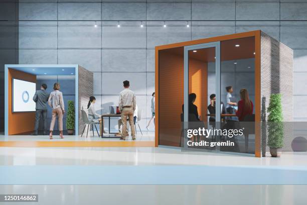 office environment with business people - cubicle wall stock pictures, royalty-free photos & images