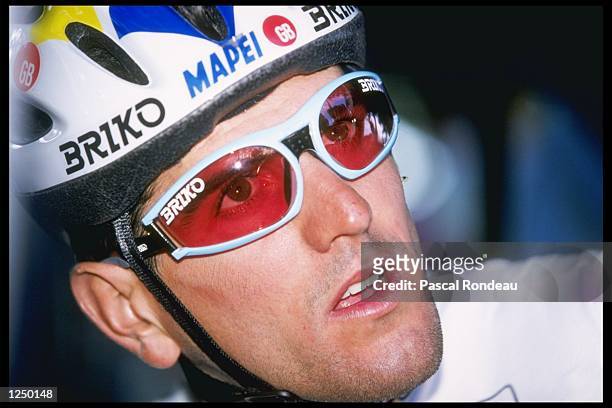 Portrait of Abraham Olano of Spain before the start of the fourth stage of the 83rd Tour de France from Soissons to Lac de Madine. Mandatory Credit:...