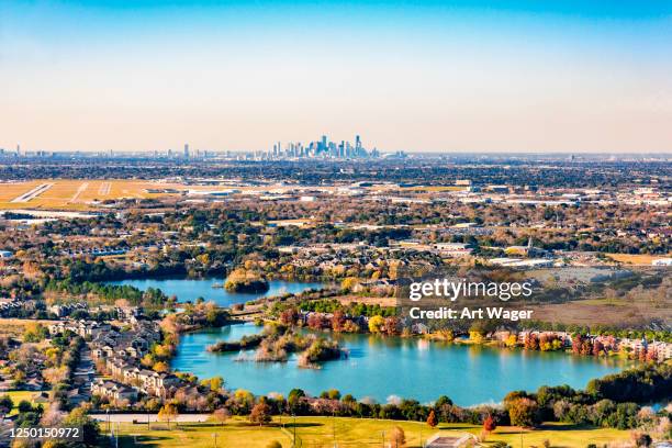 suburban houston aerial - texas house stock pictures, royalty-free photos & images