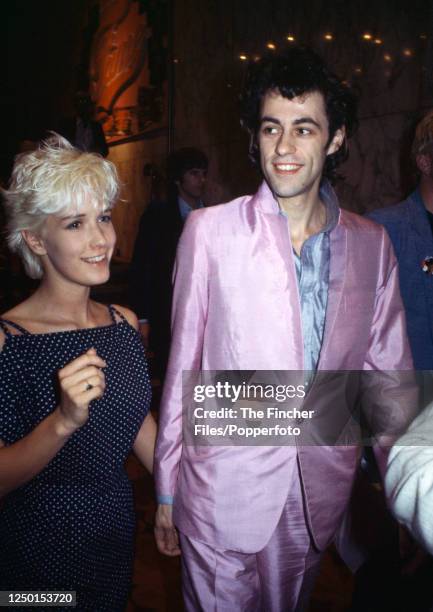 Bob Geldof, singer, songwriter and political activist, with television presenter and writer Paula Yates , in London, circa 1981.