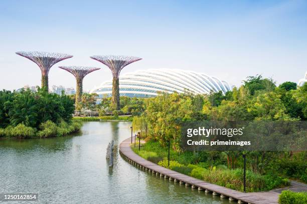 singapore's famous view of marina bay district and cityscape is a popular tourist attraction in the marina district of singapore. - singapore stock pictures, royalty-free photos & images