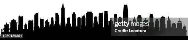 illustrazioni stock, clip art, cartoni animati e icone di tendenza di san fransisco (tutti gli edifici sono completi e spostabili) - silicon valley