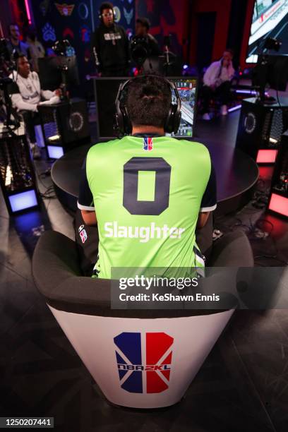 Slaughter of T-Wolves Gaming plays during the 2023 NBA 2K League Slam Open 3v3 Tournament on March 31, 2023 at District E Gaming in Washington, DC....