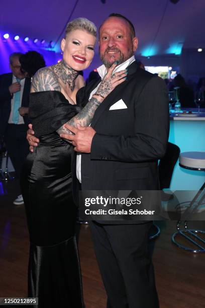 Melanie Mueller and her boyfriend Andreas Kunz during the Radio Regenbogen Award 2023 at Europa-Park Arena on March 31, 2023 in Rust, Germany.