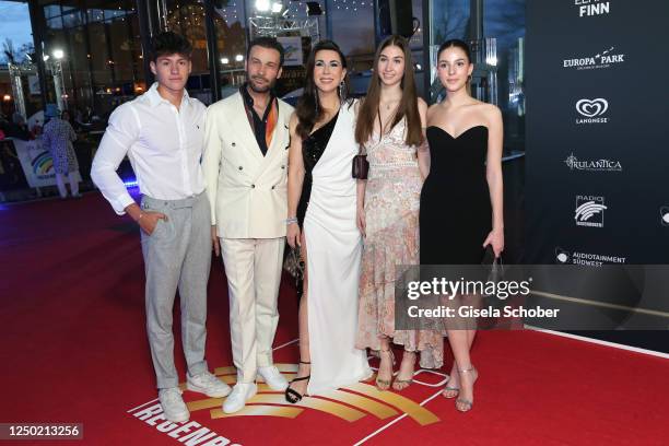 Laurin Stecher, Alexander Klaus Stecher, Judith Williams, Angelina Stecher, Sophia Stecher during the Radio Regenbogen Award 2023 at Europa-Park...