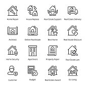 Real Estate outline Icons