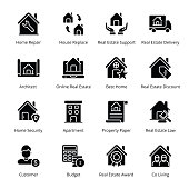 Real Estate glyph Icons