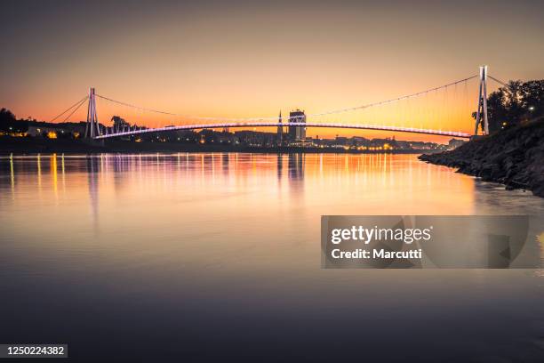 osijek skyline sunset - osijek stock pictures, royalty-free photos & images