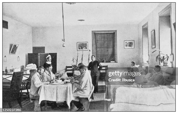 ilustraciones, imágenes clip art, dibujos animados e iconos de stock de fotografía antigua de la marina y el ejército británicos: hospital naval real, chatham - siglo xix