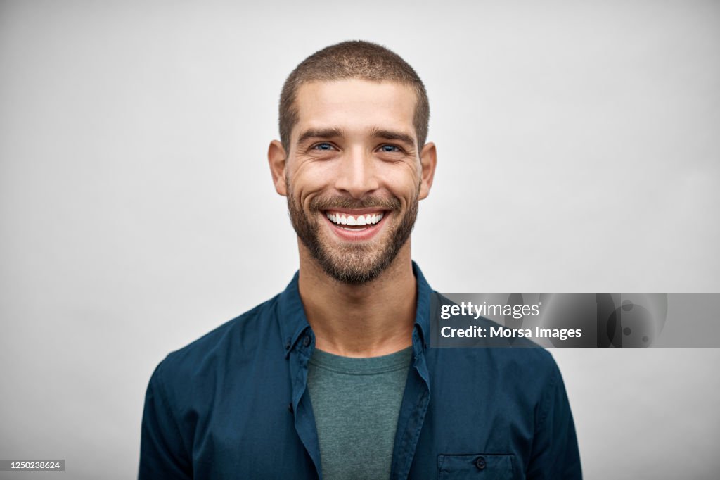 Handsome Young Adult Businessman With Stubble