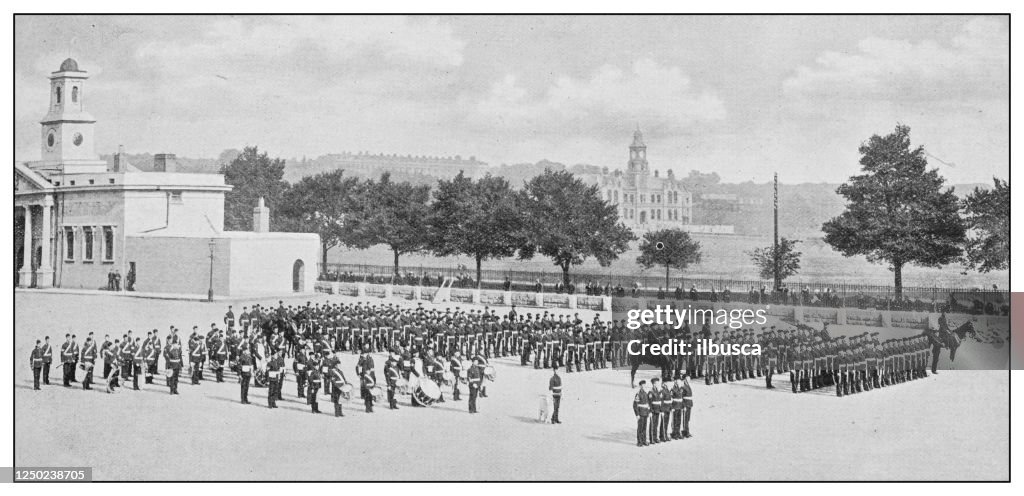 Antique photograph of British Navy and Army: Royal Welsh Fusiliers