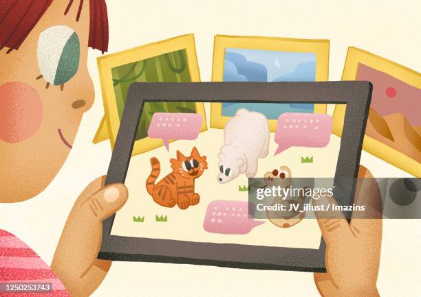 education, children, coding, 4th industrial revolution - digital native stock illustrations