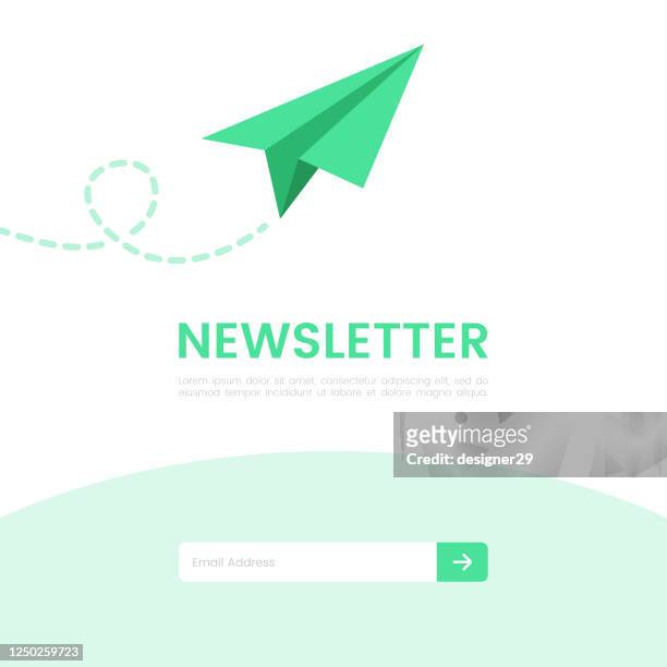 newsletter banner flaches design. - message stock-grafiken, -clipart, -cartoons und -symbole