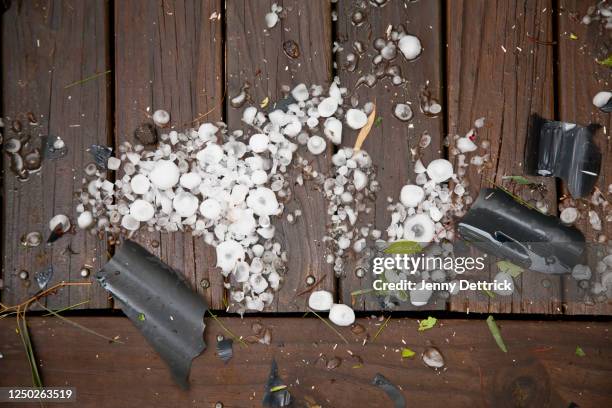 hail damage - hailstorm stock pictures, royalty-free photos & images