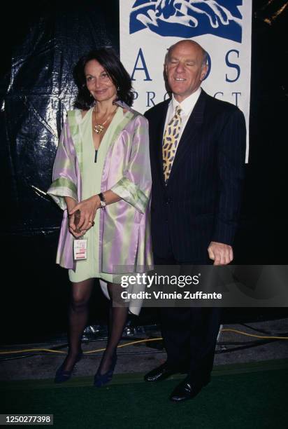 Belgian fashion designer Diane von Furstenberg and American business Barry Diller attend the APLA's "Commitment To Life VII" at Universal...