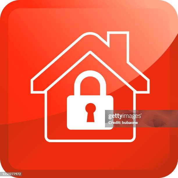 locked secure house icon - lock icon stock illustrations