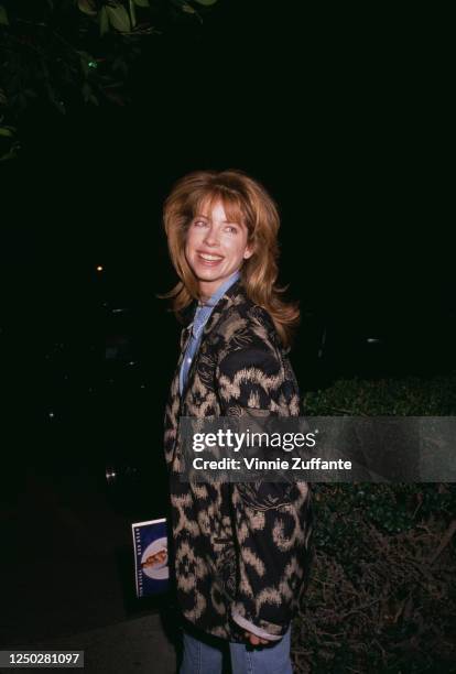 American actress and fashion model Julianne Phillips attends an event in Los Angeles, US, 1990.