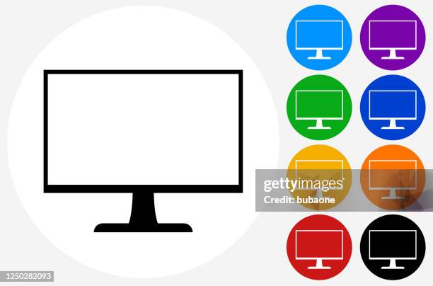 computer monitor icon - computer screens multiple stock illustrations