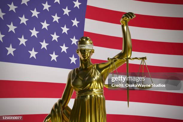 american justice - lady justice fotografías e imágenes de stock