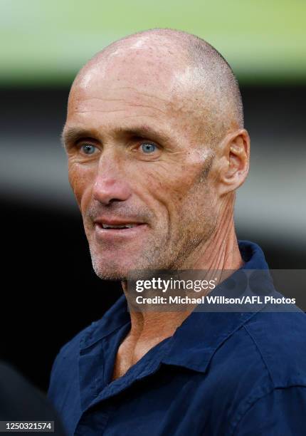 Tony Lockett is seen during the 2023 AFL Round 03 match between the St Kilda Saints and the Essendon Bombers at the Melbourne Cricket Ground on April...