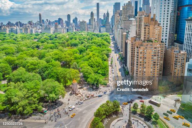 central park midtown manhattan new york city usa - columbus circle stock pictures, royalty-free photos & images