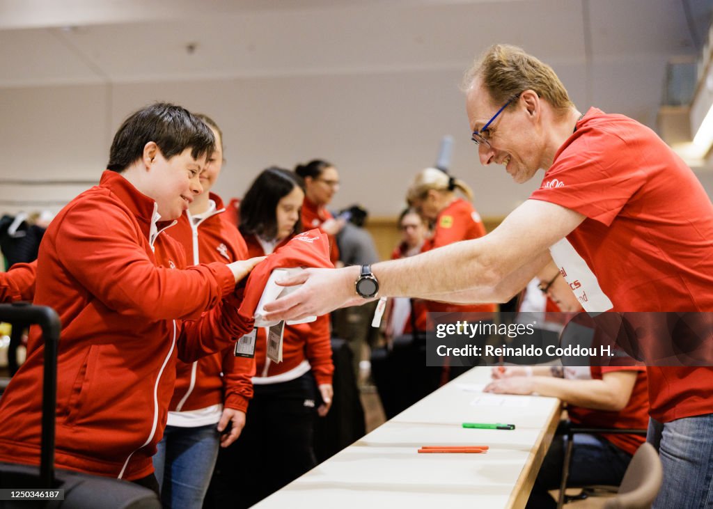 Athletes of the Special Olympics World Games Berlin 2023 are handed ...