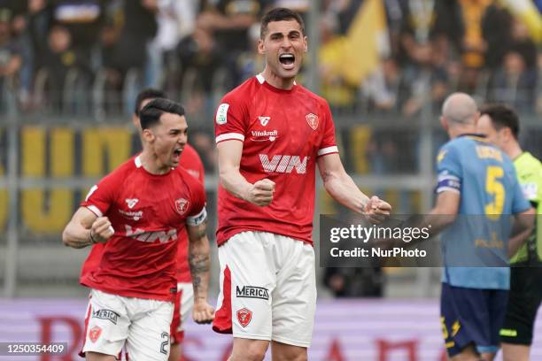 Aleandro rosi &amp;#xA; rejoices 1-0 during the Italian soccer Serie B match AC Perugia vs Frosinone Calcio on April 02, 2023 at the Renato Curi...