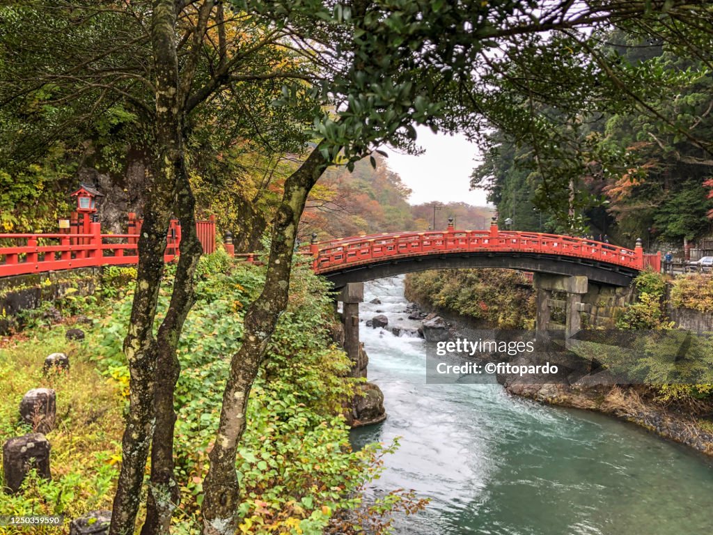 Nikko National Park river and bridge