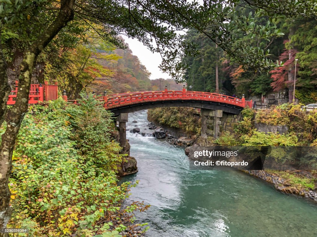 Nikko National Park river and bridge