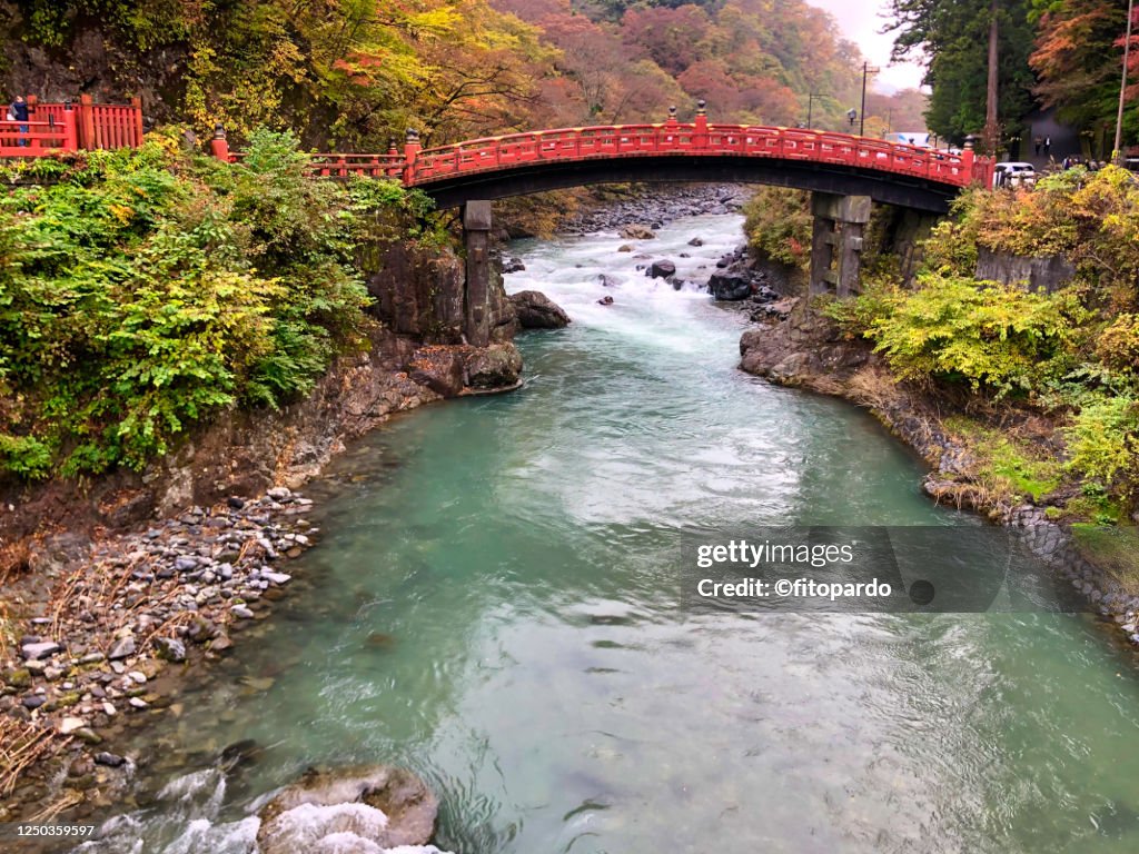Nikko National Park river and bridge