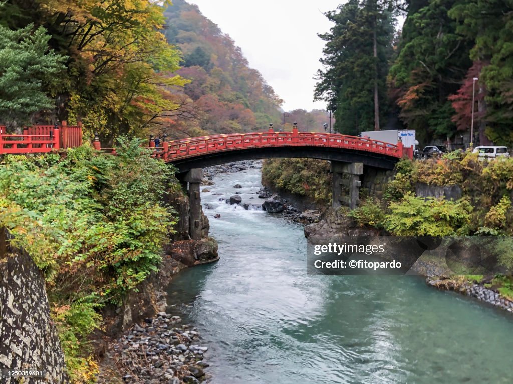Nikko National Park river and bridge