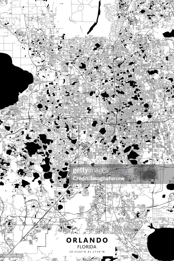 Orlando, Florida Vector Map