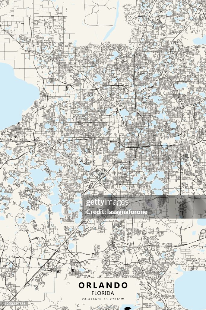 Orlando, Florida Vector Map