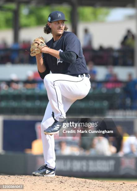 Jason Foley of the Detroit Tigers pitches during the Spring Training game against the Washington Nationals at Publix Field at Joker Marchant Stadium...