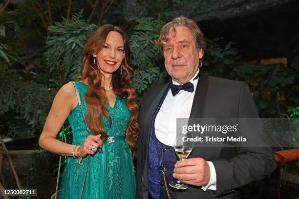 Yvonne Bhatia and Uwe Rohde during the Blauer Ball at Grand Elysee Hamburg Hotel on April 1, 2023 in Hamburg, Germany.