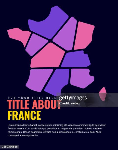 france map on page design - cannes stock illustrations
