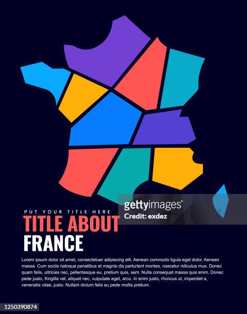 france map on page design - france stock illustrations