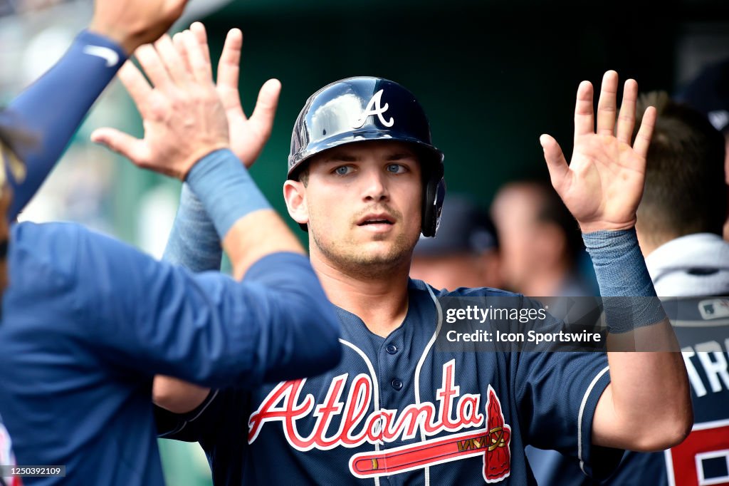 Austin Riley Alexander Atlanta Braves third baseman Austin Riley is congratulated by high ...
