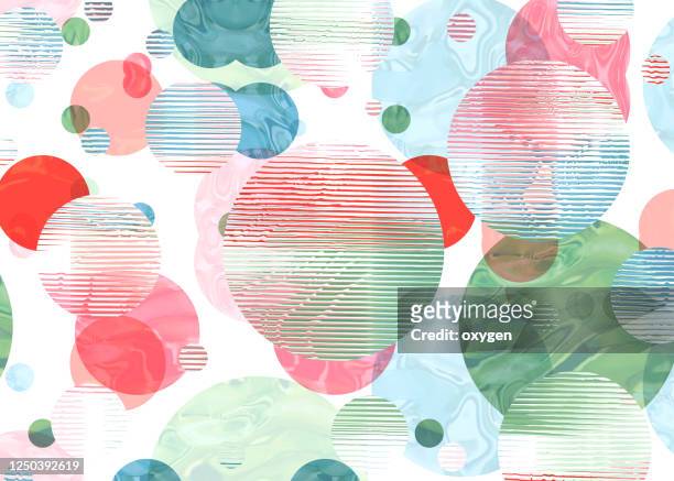 geometric circle pattern pink green blue gradient abstract ornament, prism graphic texture. decorative geometry background - bauble white background foto e immagini stock