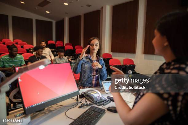 using sign language - sign language stock pictures, royalty-free photos & images